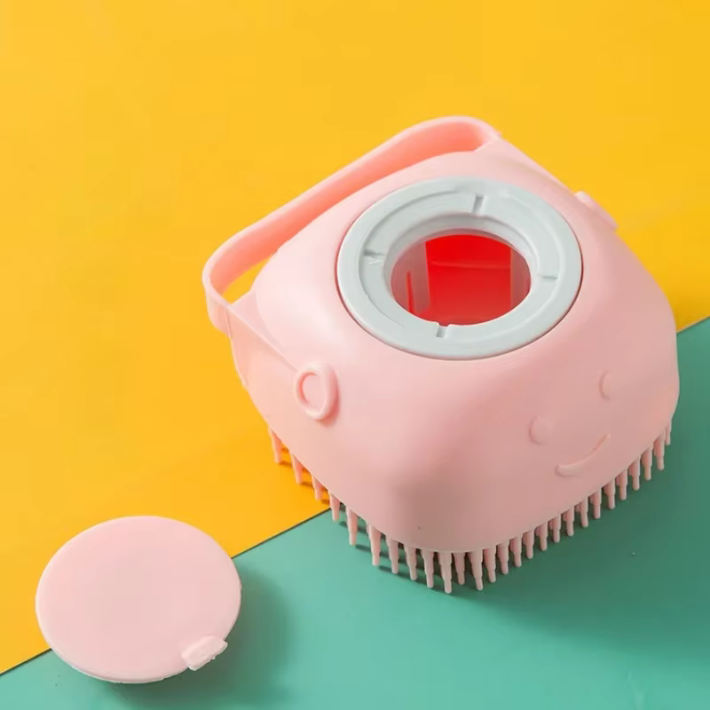 Brosse de massage et de toilettage pour animaux de compagnie : shampoing, brosse de bain, peigne de massage pour chiots et chats, brosses douces pour le bain