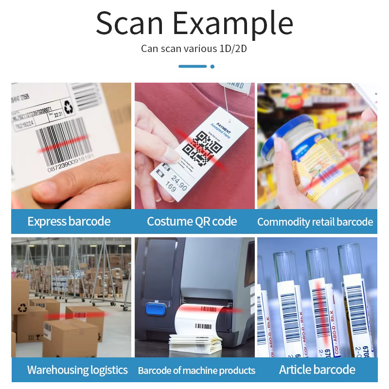 Scanner Bluetooth sans fil, lecteur de codes-barres filaire, EAU de détermination QR OJ, 1D, portable