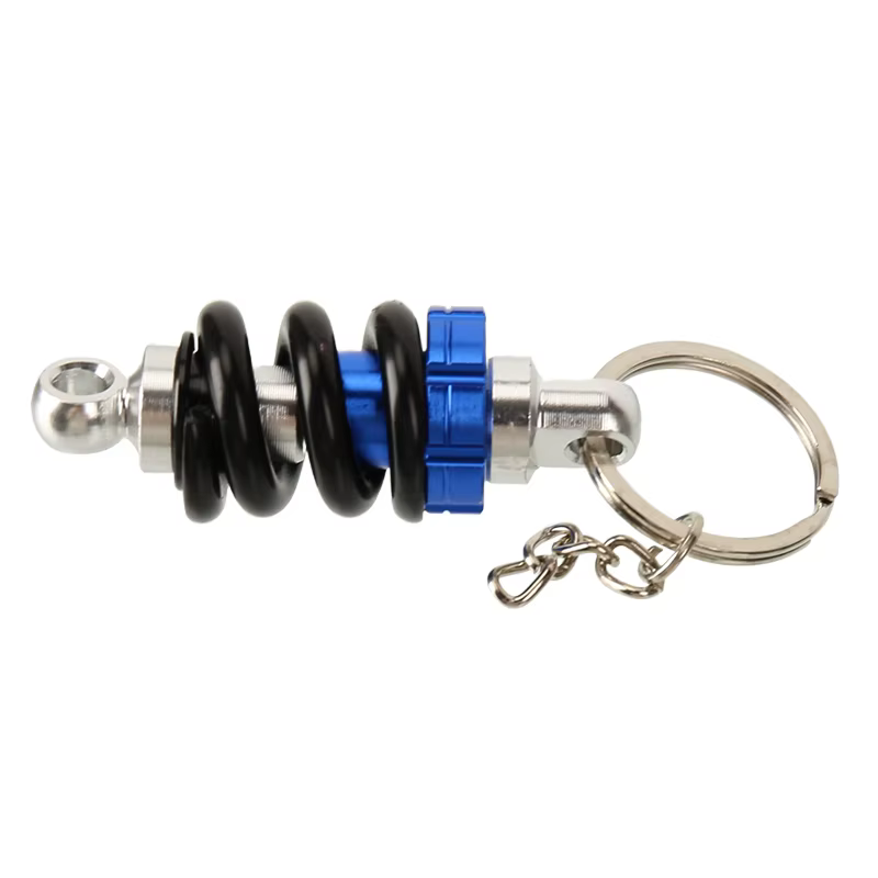 Porte-clés durable et élégant en alliage d'aluminium avec amortisseur – Pendentif d'amortisseur avant automobile pour voitures et scooters