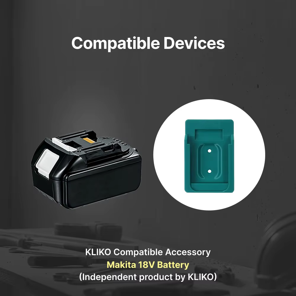 Support mural pour batterie compatible avec Makita 18V, idéal pour ranger et organiser vos accessoires d'outils électriques