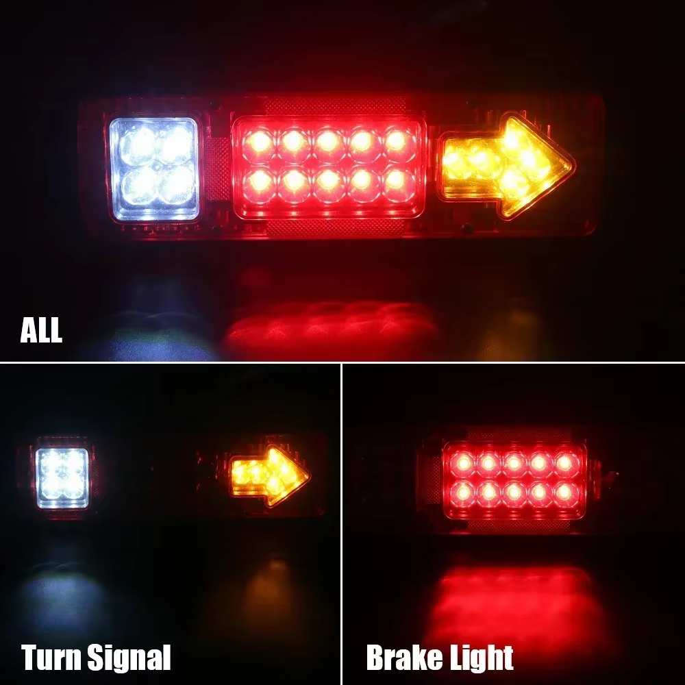 Barre de feu arrière de camion à LED, pour camion, bateau, remorque, pick-up, camping-car, UTV, UTE, furgons, clignotant, frein, feu arrière de marche arrière