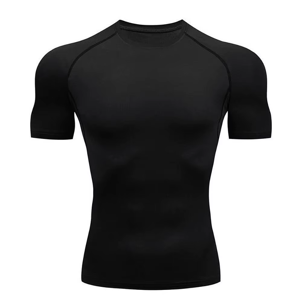 T-shirt de sport à manches courtes pour hommes, haut de course