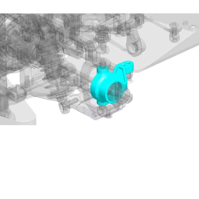 SNRC 1/10 R2 R2-G V2 R2-C V2 R3-G R3-C R3-PRO Accessoires métalliques RC, sangles inférieures avant et arrière, support C, coupelle de direction