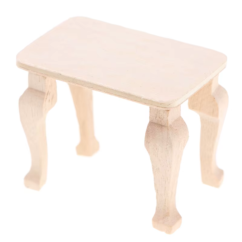 Accessoires miniatures pour maison de poupée 1:12, mini table en bois DIY, décoration pour maison de poupée