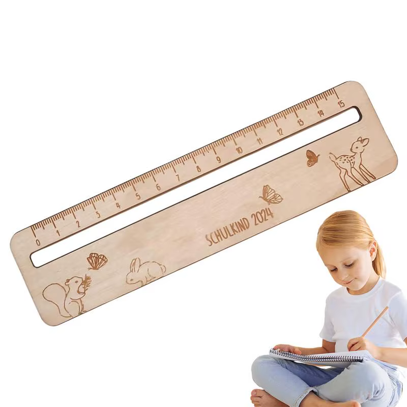 Règle de lecture guidée en bois pour enfants et étudiants, outils de lecture, guide texte, mesure, accessoires