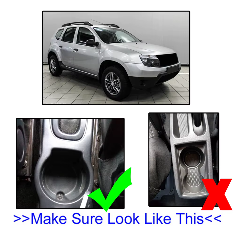 Boîte d'accoudoir de voiture pour Renault Dacia Duster, tiroir central, contenu supérieur coulissant, compartiment d'accessoires, 2010, 2011, 2012, 2013, 2014, 2015