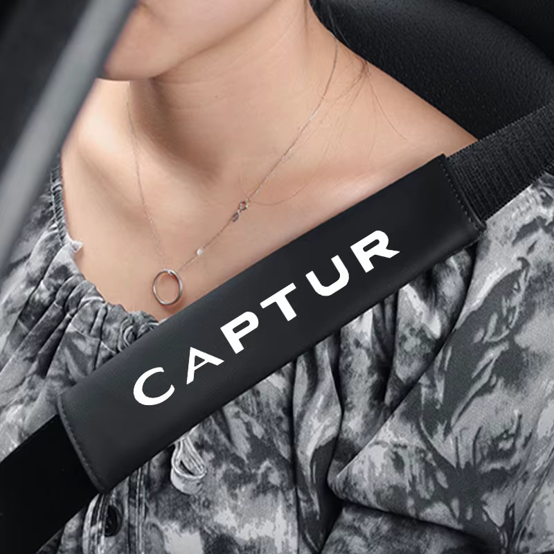 Housse de ceinture de sécurité de voiture, housse de ceinture de sécurité réglable, housses de sangle d'épaule pour renault Captur, accessoires, coussin de rembourrage de ceinture de sécurité