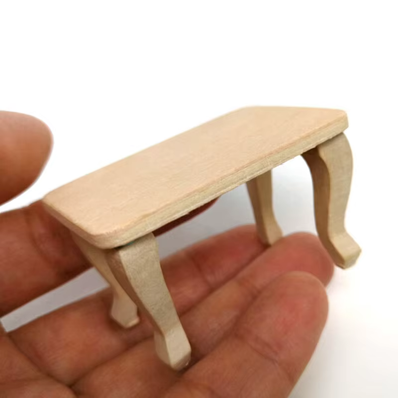 Accessoires miniatures pour maison de poupée 1:12, mini table en bois DIY, décoration pour maison de poupée