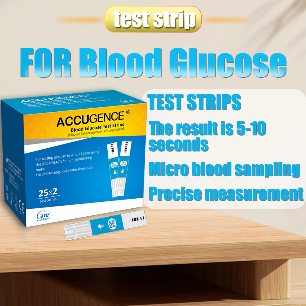 ACCUGENCE Bandelettes de test pour la cétone sanguine, l'hémoglobine, l'acide urique et la glycémie, pour le suivi du diabète, de la goutte, de l'hémoglobine et de l'anémie, uniquement