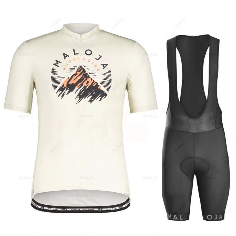 Ensemble de maillot de cyclisme Maloja pour hommes, respirant, course d'équipe, sport, vélo, vêtements de vélo courts, été, nouveau, 2025