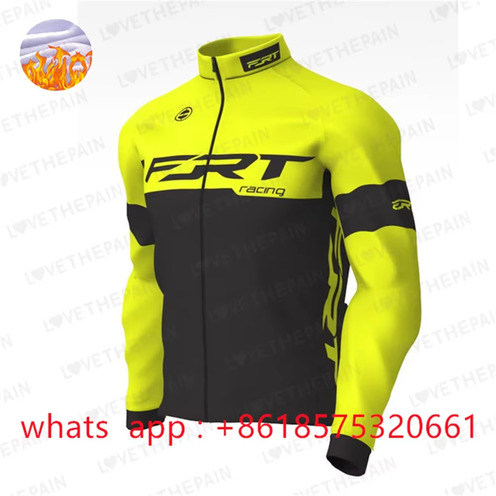 Veste de cyclisme de course d'hiver en polaire thermique à manches longues