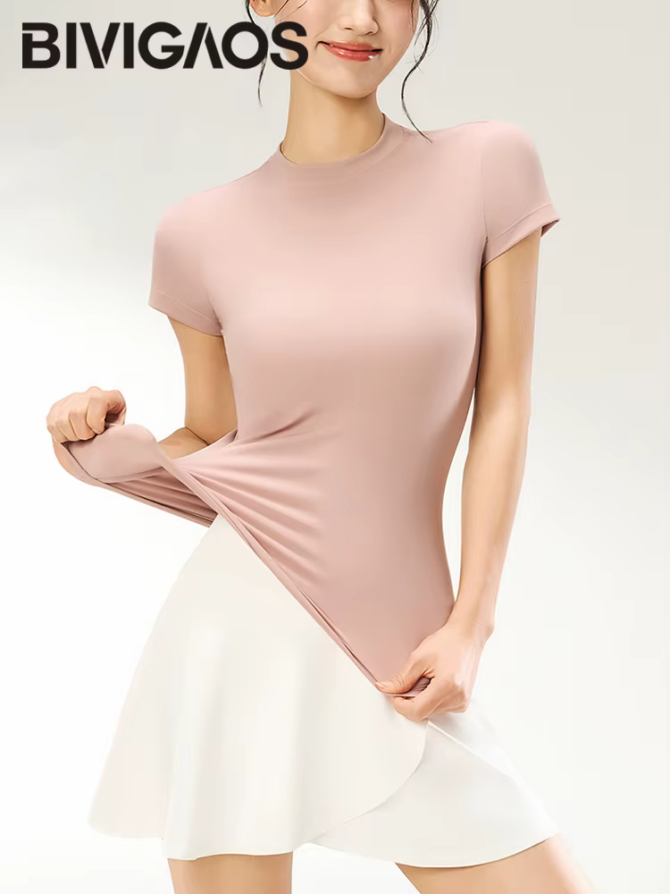 BIVIGAOS T-shirt de sport d'été pour femme