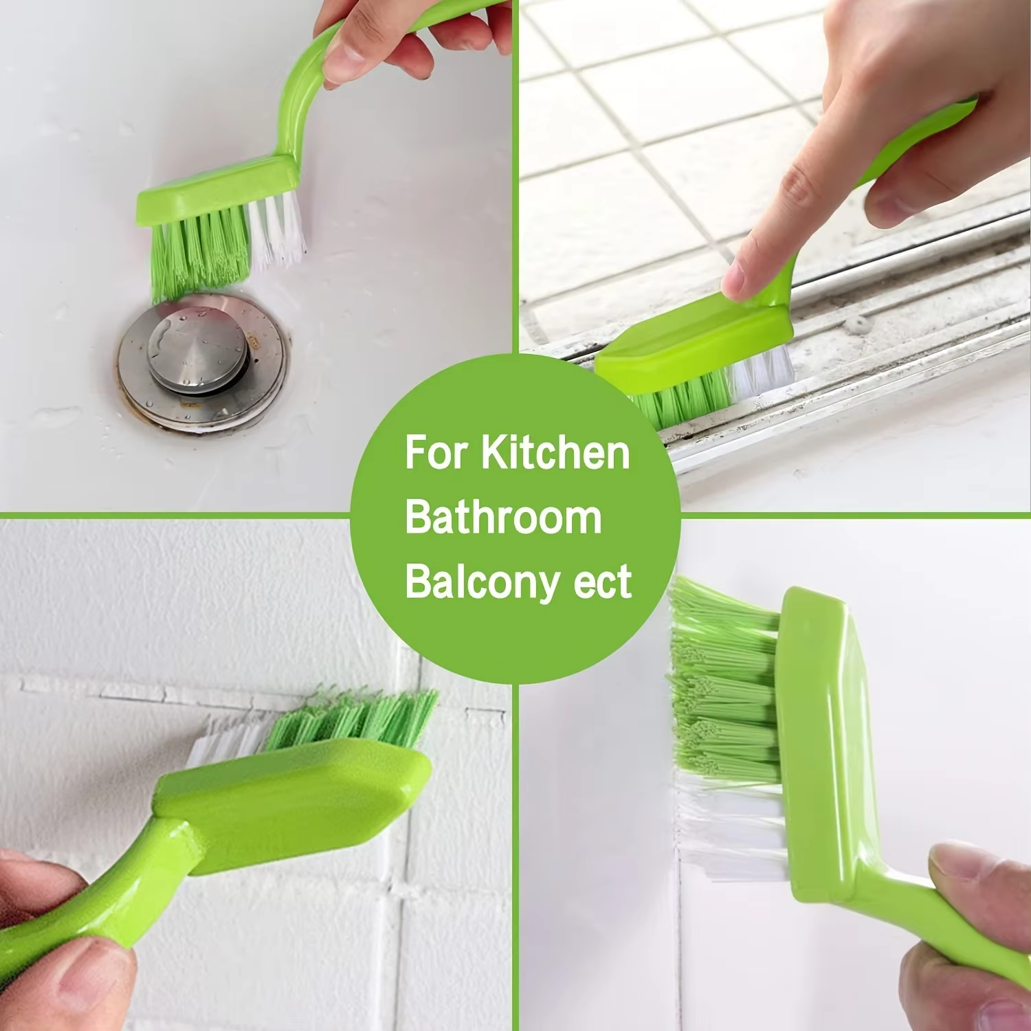 Brosse de nettoyage - Brosse pour nettoyer les joints de carrelage - Convient pour un nettoyage en profondeur. Brosse de nettoyage ménager - Convient aux cuisines