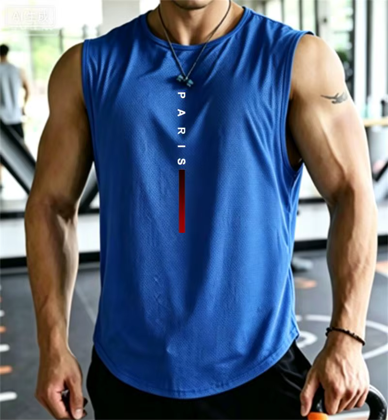 Débardeurs de sport PARIS pour hommes – Maillots de corps amples d'été pour la musculation