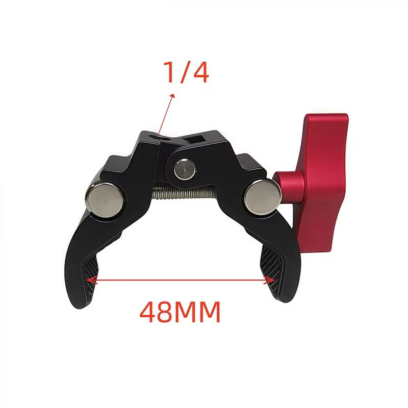 1 ensemble d'accessoires de photographie pour appareil photo, Super pince en métal avec Double tête sphérique, bras magique pour moniteur, lumière, micro, support de téléphone