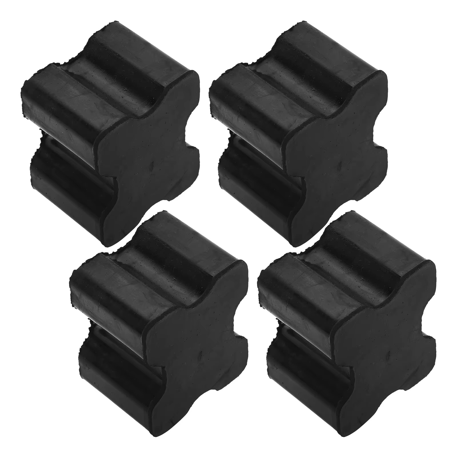 Kit de 4 amortisseurs en caoutchouc noir robuste pour ressorts hélicoïdaux de 1 à 1,5 pouce, idéal pour kit de suspension de voiture