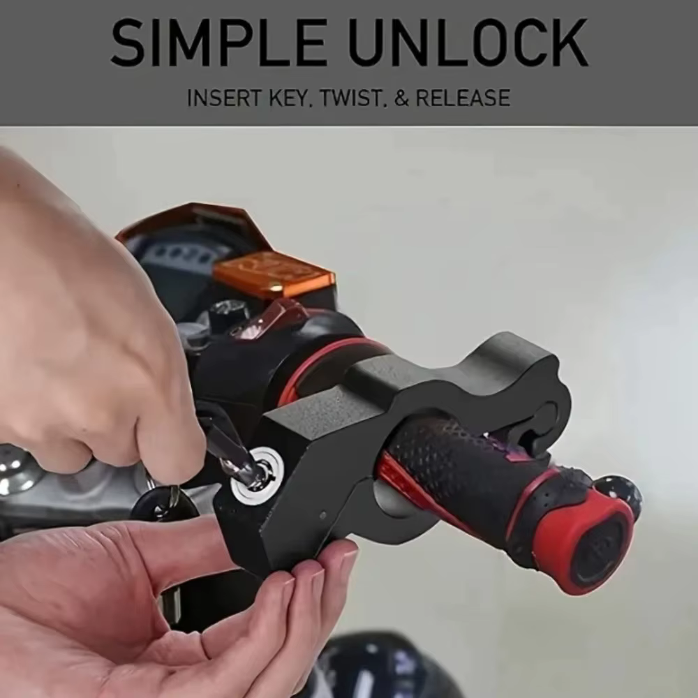 Verrou de guidon antivol, poignée d'accélérateur en alliage d'aluminium pour vélo électrique, moto, vélo, dispositif de sécurité Portable, verrouillage de stationnement
