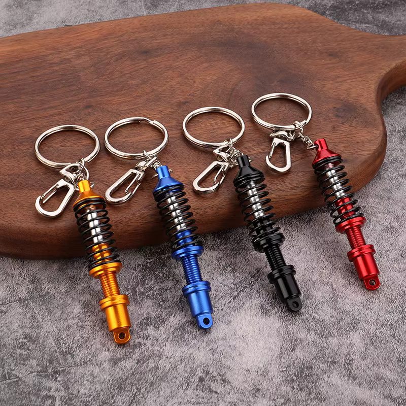 Porte-clés Amortisseur de Voiture, Modèle Métallique de Suspension d'Amortisseur pour Modification Automobile, Pendentif Clé, Cadeau pour Concessionnaires 4S