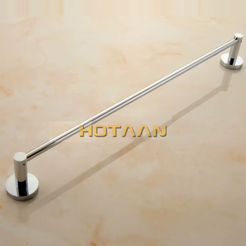 HORound-Barre porte-serviettes de bain en laiton massif, qualité chromée, porte-serviettes mural, barre de toilette HOProducts