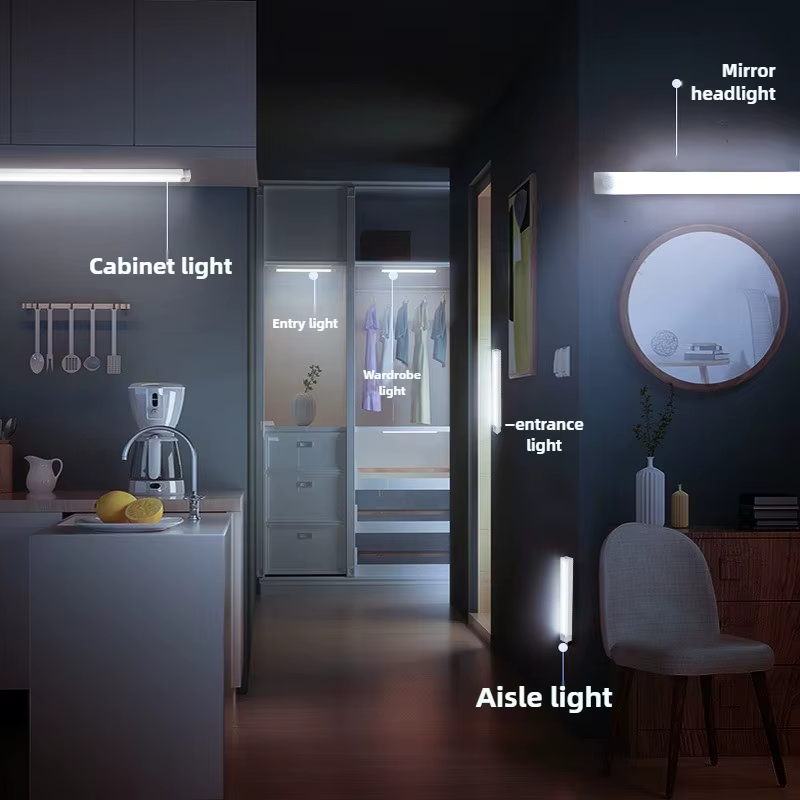 Barre lumineuse LED USB avec capteur, Rechargeable, sans fil, veilleuse pour bande lumineuse, lampe de bureau sous-meuble