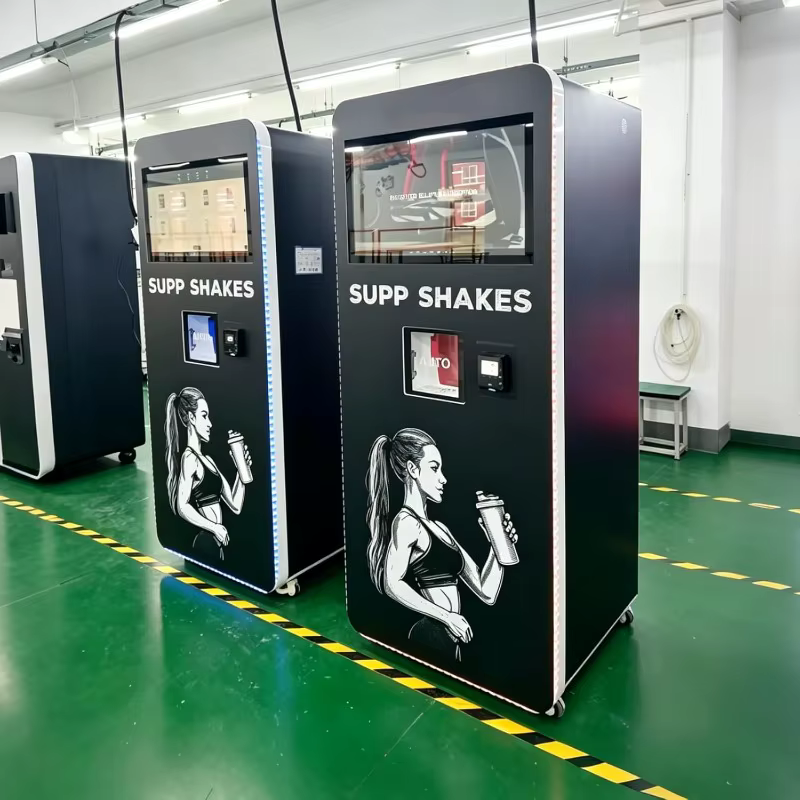 Distributeur automatique de boissons protéinées personnalisées avec écran tactile
