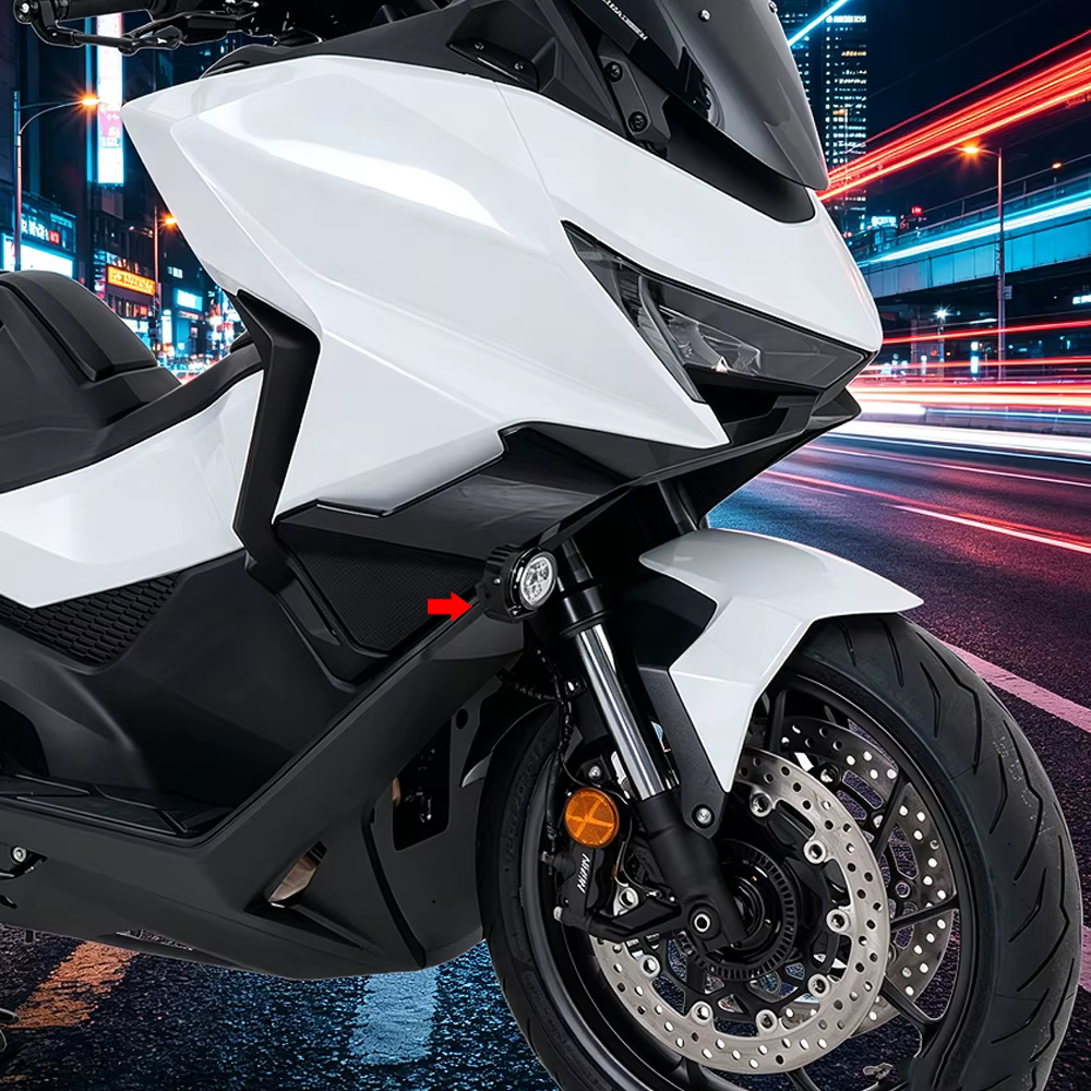 Accessoires 2026 pour Forza 750 : Phares auxiliaires LED pour moto Honda Forza 750 avec support de montage avant
