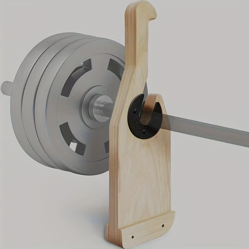 Cric d'haltères en bois pour barre d'entraînement au poids