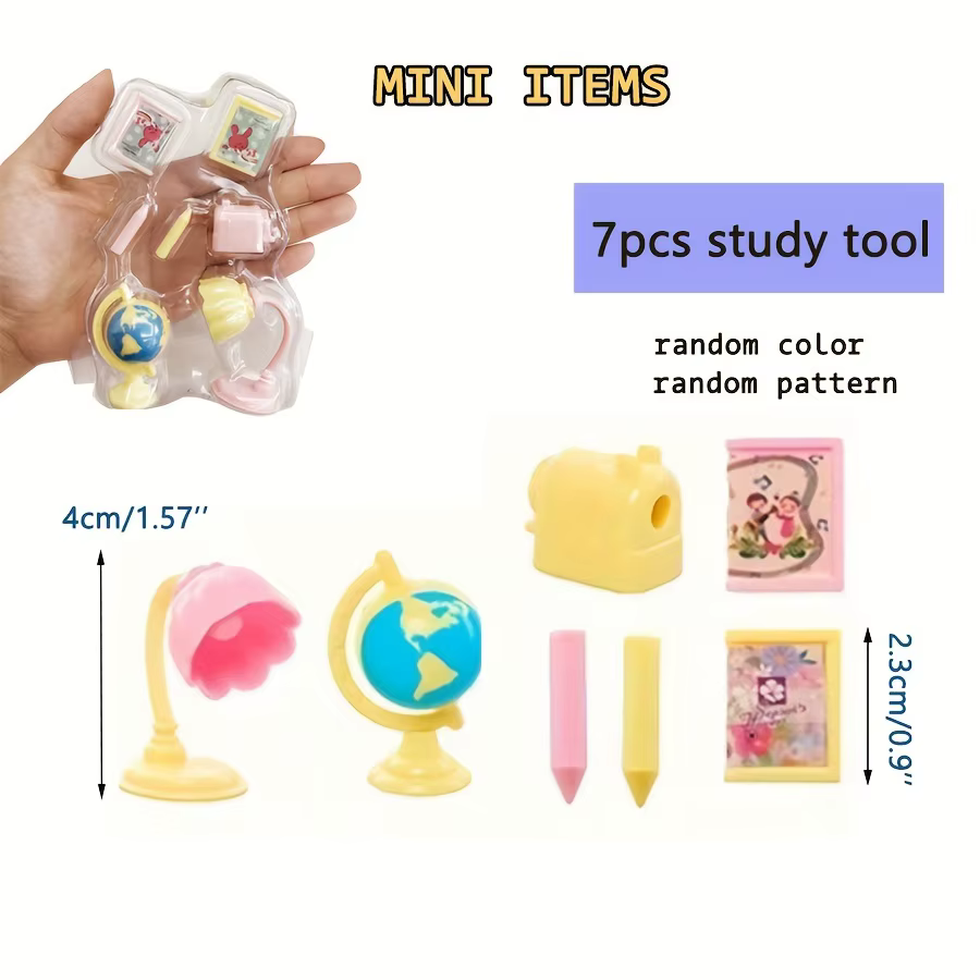 Accessoires de poupée amusants et mignons pour poupées de 11.5 pouces/30cm, Mini articles, accessoires pour maison de poupée, chaise de plage, colliers de planche de surf, outils d'étude, bricolage