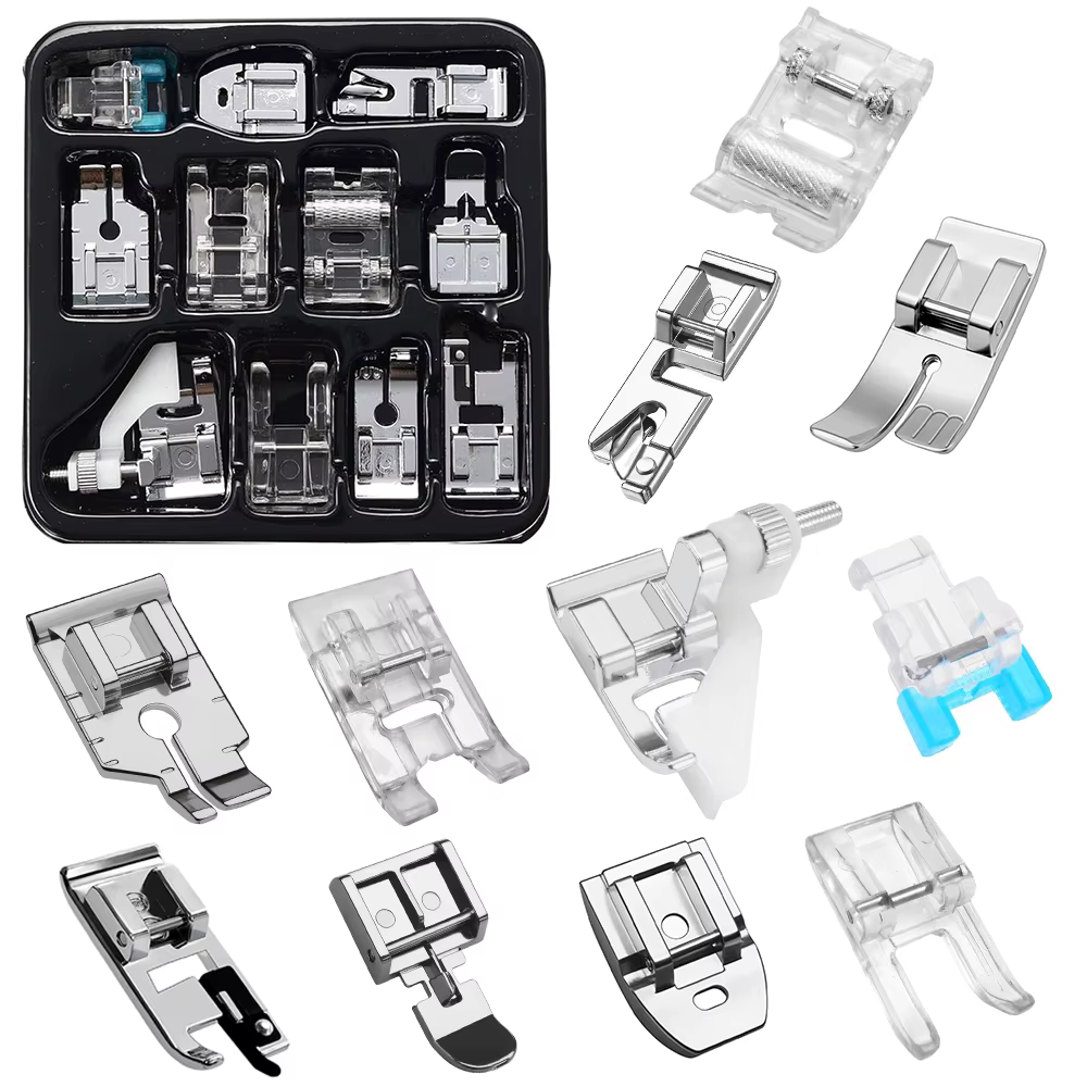 Ensemble de pieds-de-biche pour Machine à coudre, 11 pièces, pour Singer Brother Babylock Janome, accessoires de Machine à coudre à tige basse