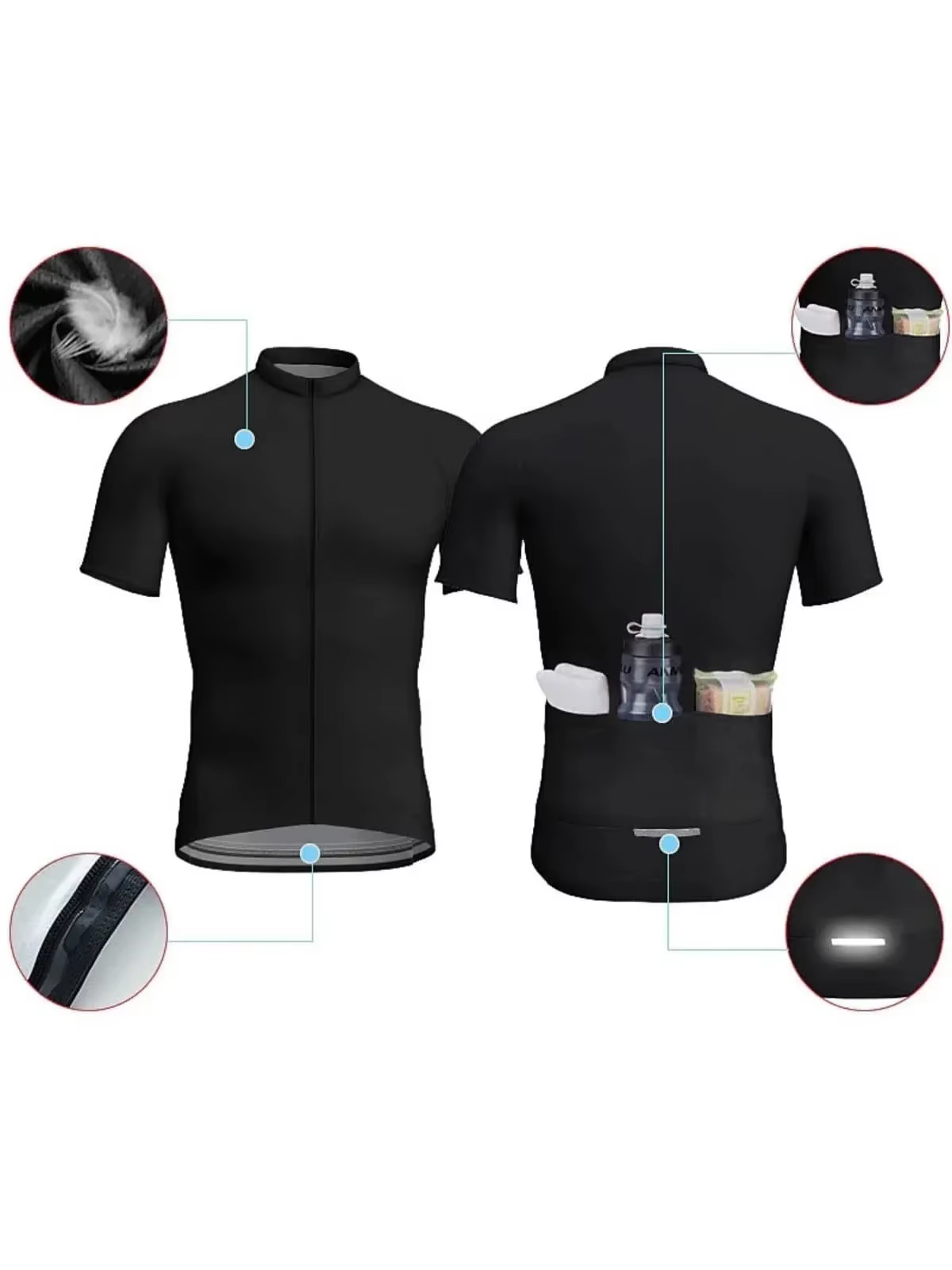 Maillot de cyclisme à manches courtes pour hommes