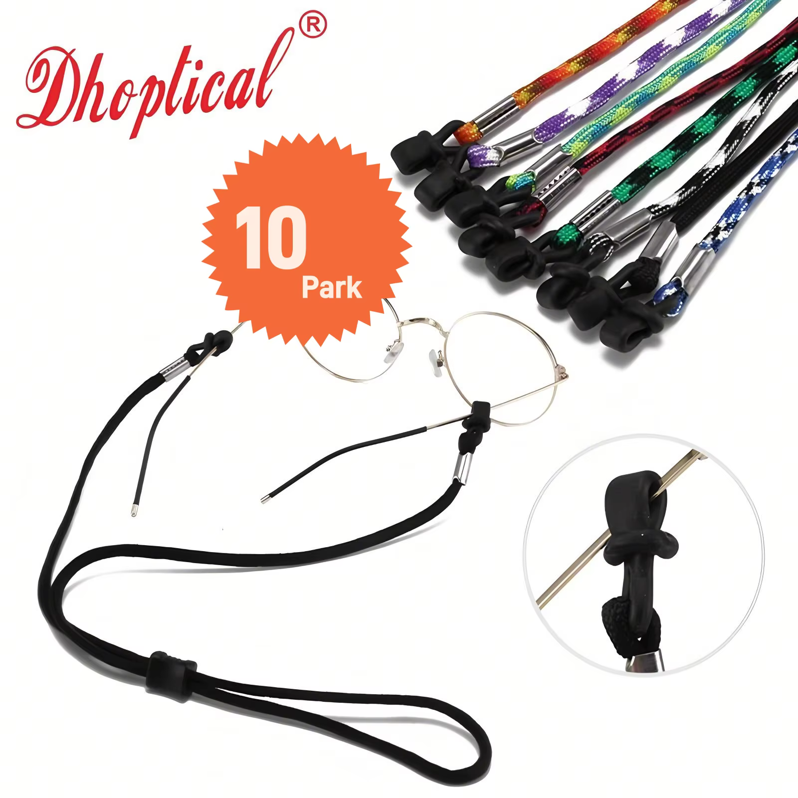【10 pièces】 sangle de lunettes de sport cordon de retenue