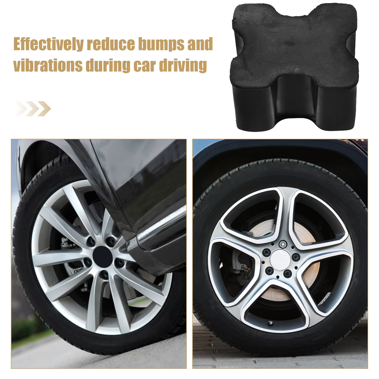 Kit de 4 amortisseurs en caoutchouc noir robuste pour ressorts hélicoïdaux de 1 à 1,5 pouce, idéal pour kit de suspension de voiture