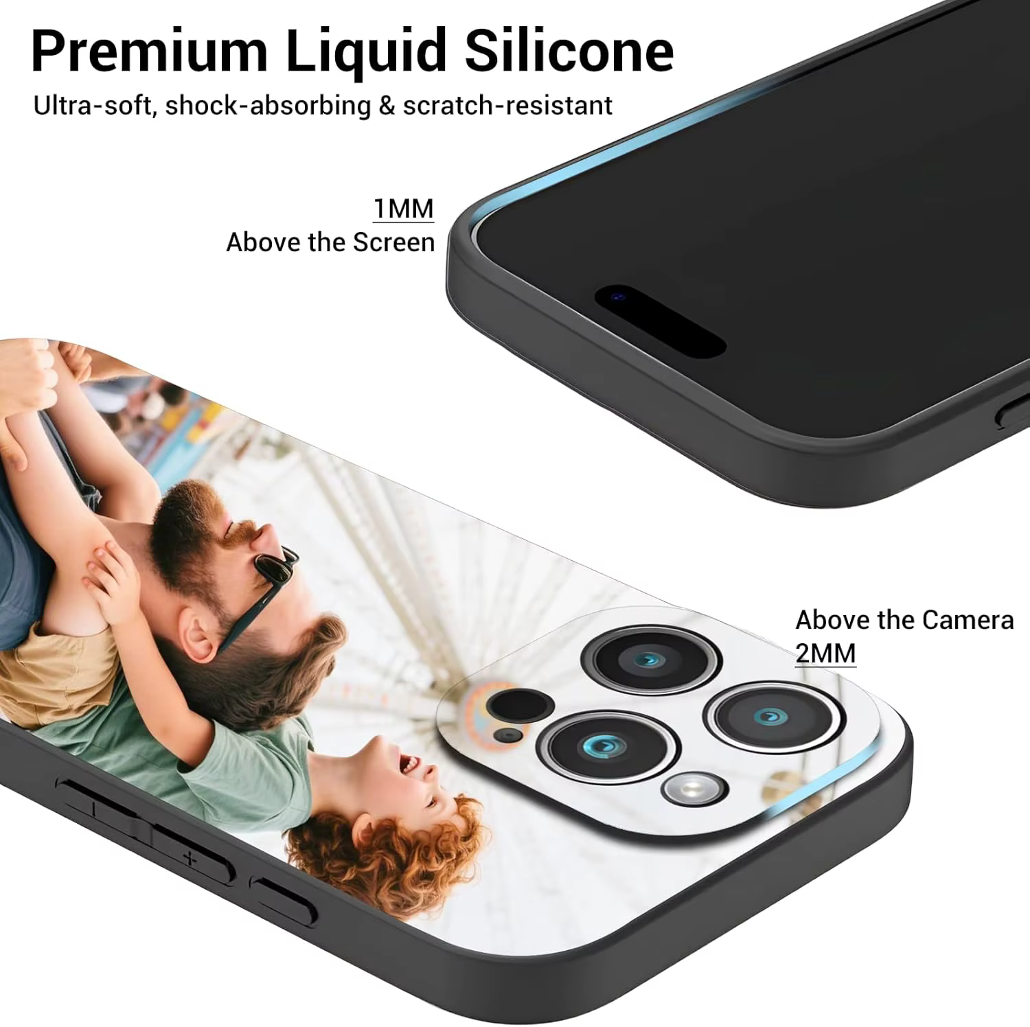 Coque mate personnalisée pour iPhone 17 16 15 14 13 12 11 Pro Max Mini SE XS XR 7 8 Plus, bricolage, Photo personnalisée, couverture souple Funda