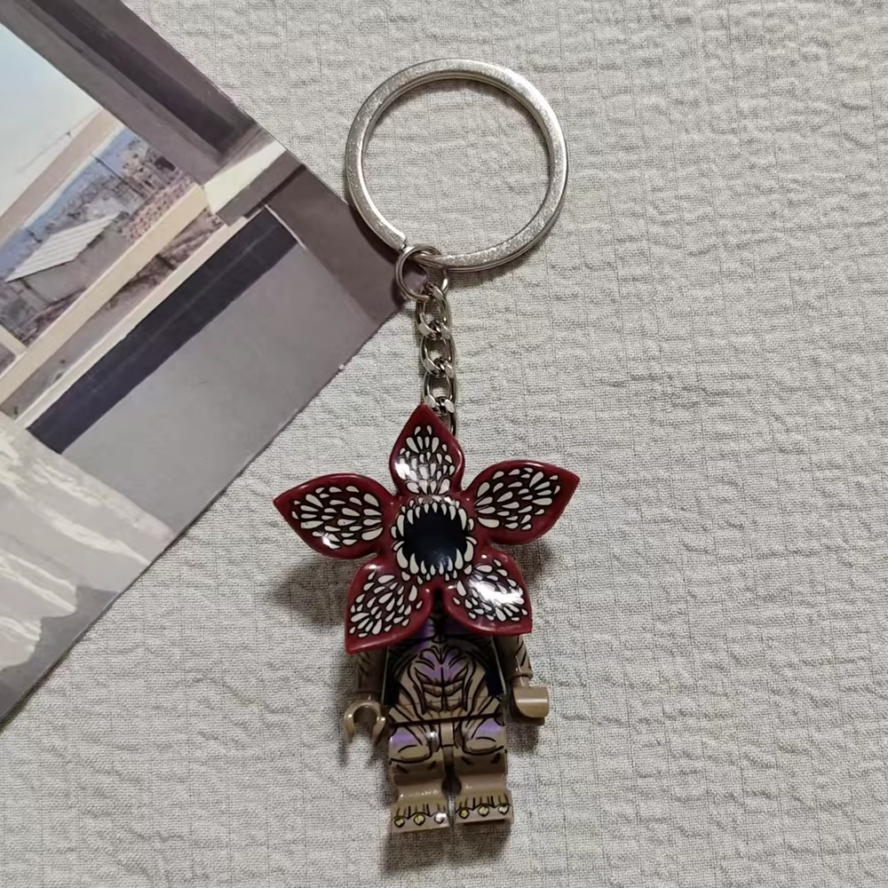 Porte-clés en acrylique Stranger Things, figurines Dustin, Mike, Lucas, Demogorgon, pendentif pour sac à dos, décorations, cadeau