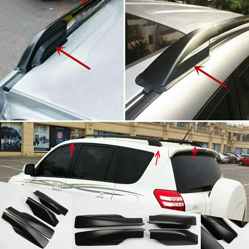 Couvercle de galerie de toit de voiture, 4 pièces, capuchon de coque d'extrémité de Rail de barre pour Toyota RAV4 XA30 2006 – 2012