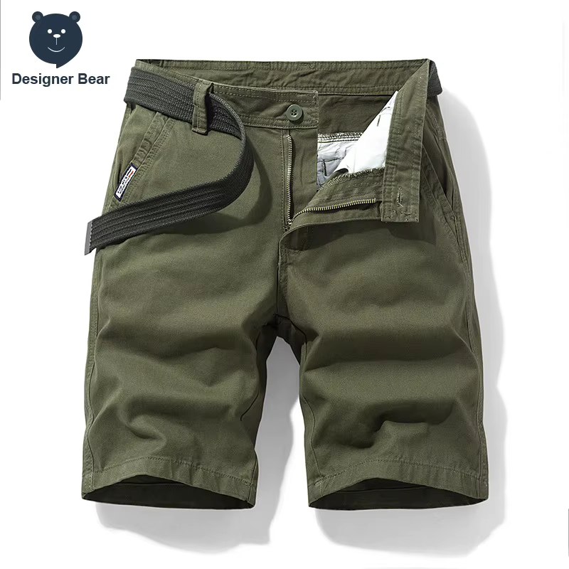 Shorts Cargo Baggy Homme 2026 de Marque – Bermuda de Travail Multi-Poches en Coton pour l'Été