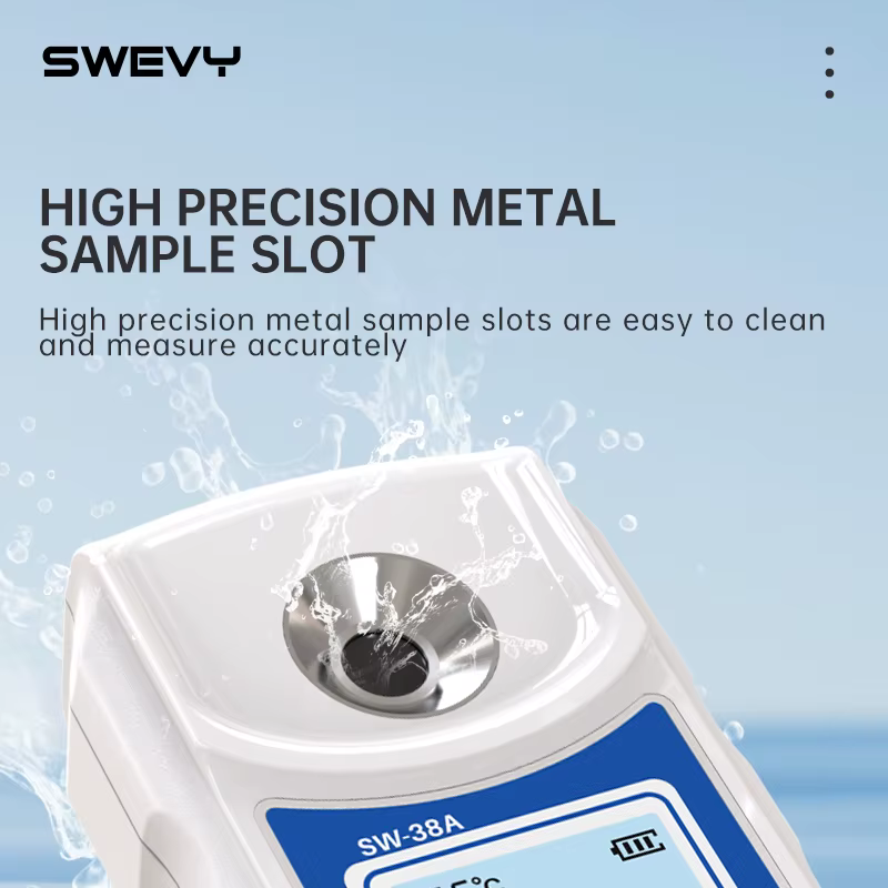 SWEVY SW38A LCD réfractomètre numérique Brix mètre jus de fruits boisson ATC Instrument de mesure du contenu du sucre 0-38% saccharomètre