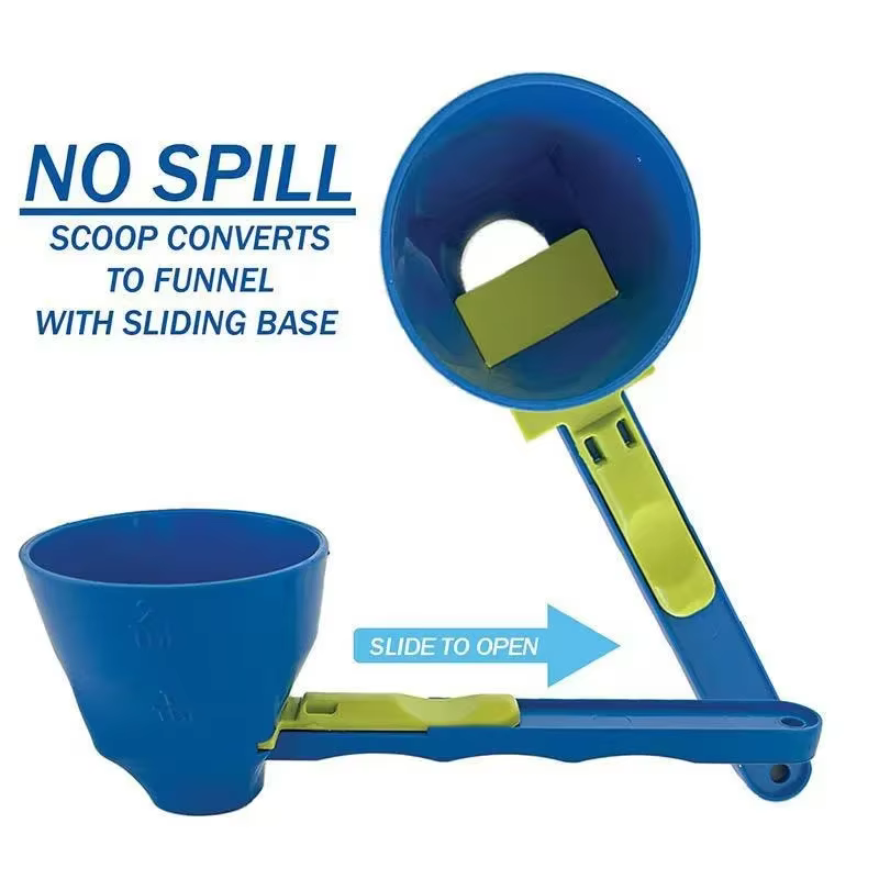 Cuillère à poudre de protéines en matériau PP Durable sans gâchis-entonnoir coulissant pour le lait et les suppléments