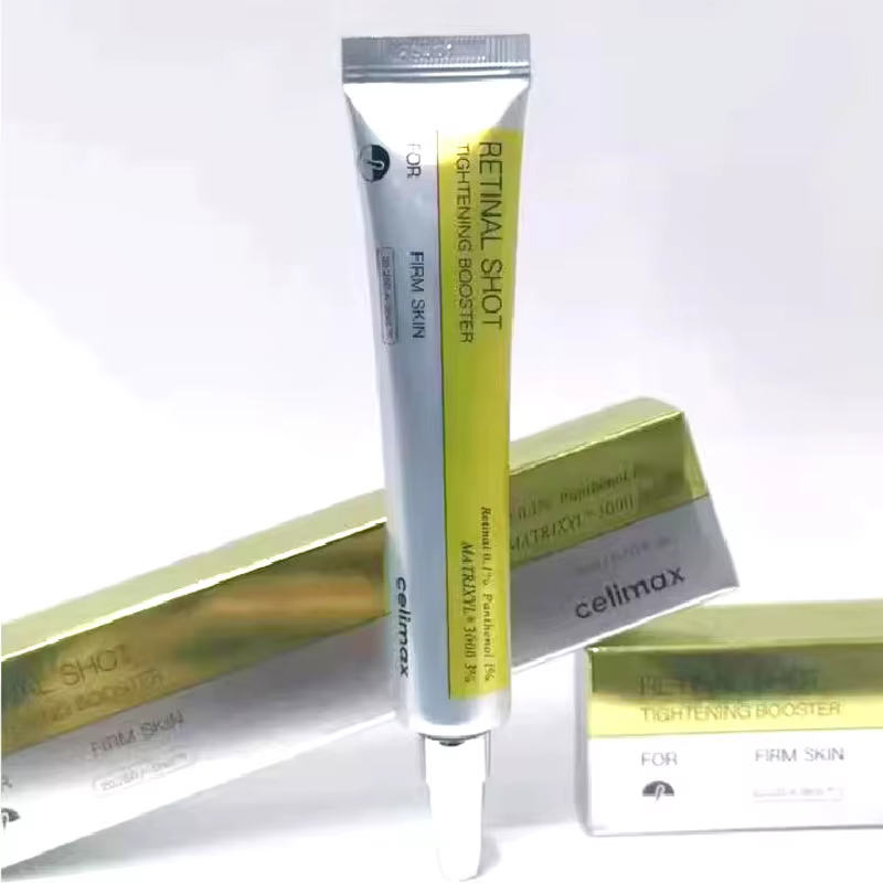 Celimax Corée : Coffret Crème Contour des Yeux Raffermissante au Rétinol Shot Booster 15ml+30ml et Sérum Hydratant Réparateur Pores et Cernes Soin de la Peau