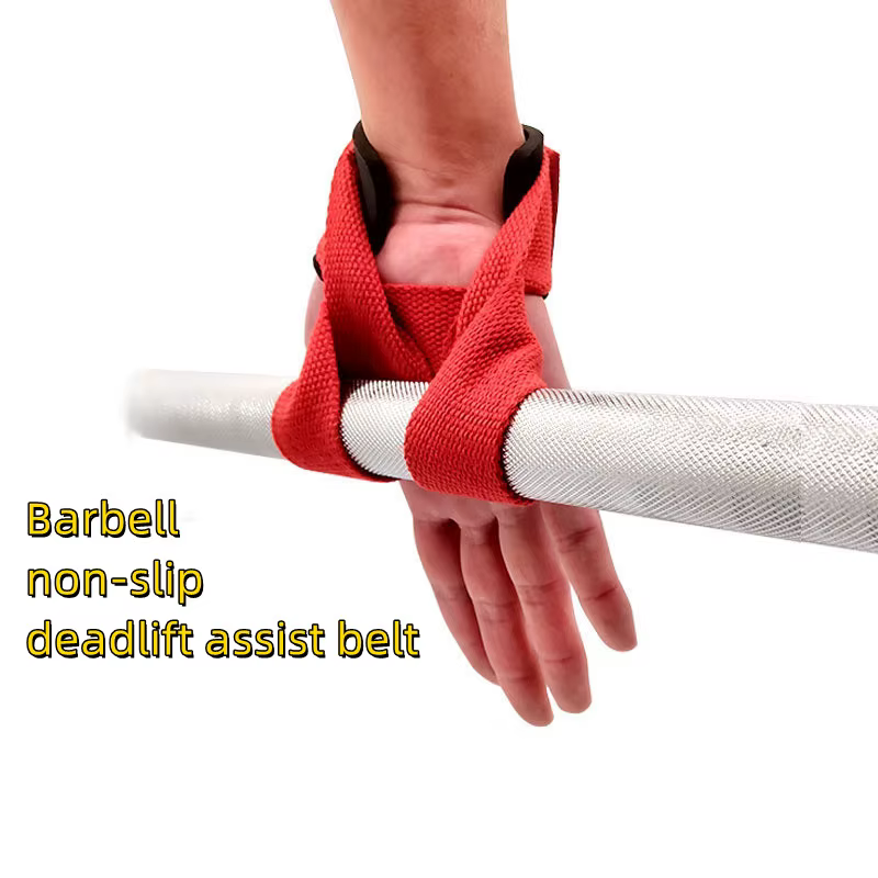 Sangles de levage pour haltères, ceinture de rehaussement Deadlift, enveloppes anti-alde pour les mains, sangles de poignet, ceinture auxiliaire d'entraînement physique