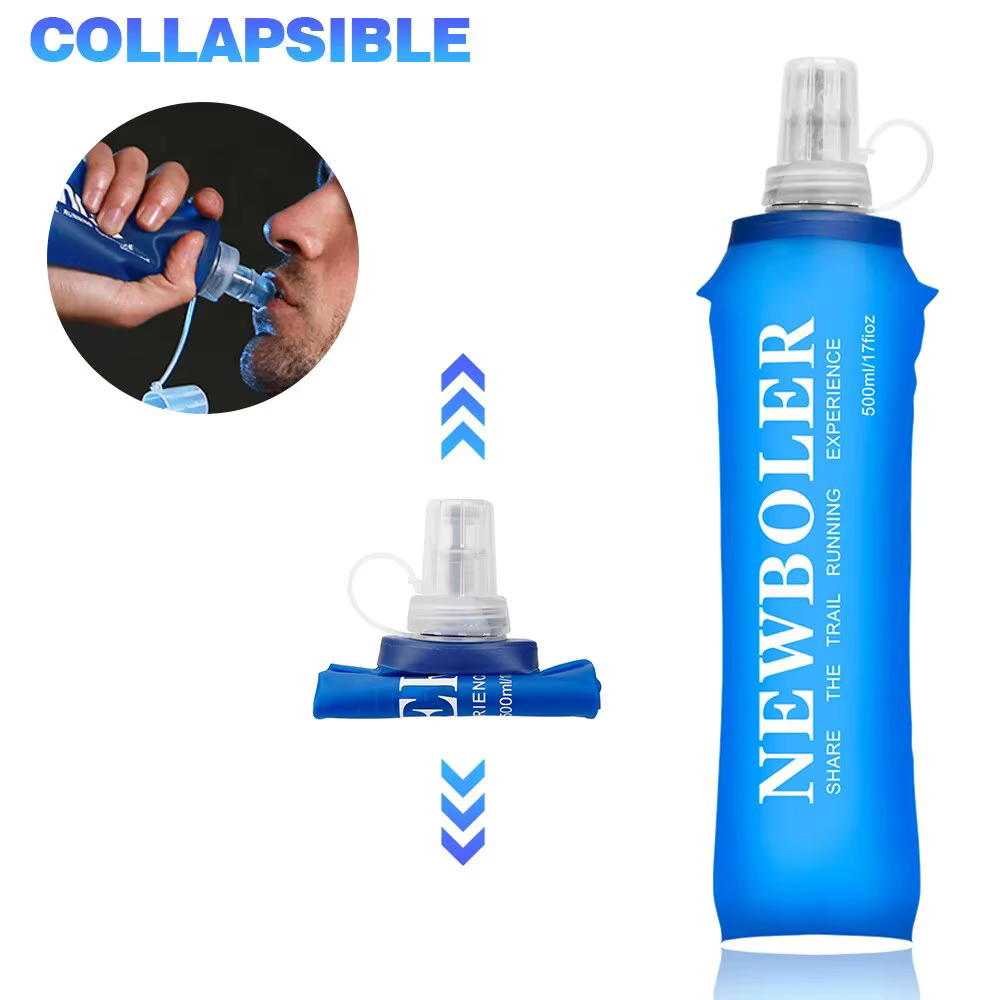 NEWBOLER 250 ml 500 ml bouteille d'eau TPU pliant flacon souple Sport
