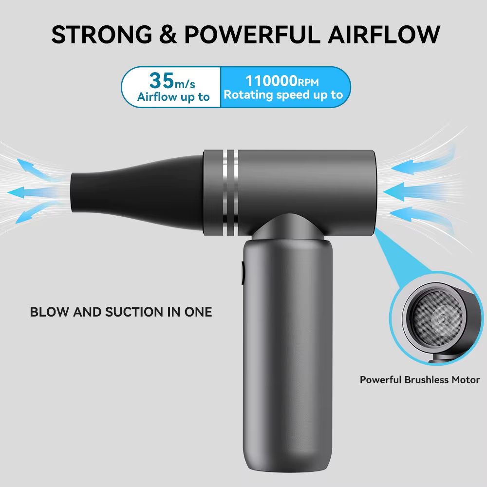 Booster Jet Fan Turbo Mini Souffleur d'air portable puissant 110000 RPM électrique Turbo ventilateur ventilateur plumeau d'air nettoyant nettoyage de voiture