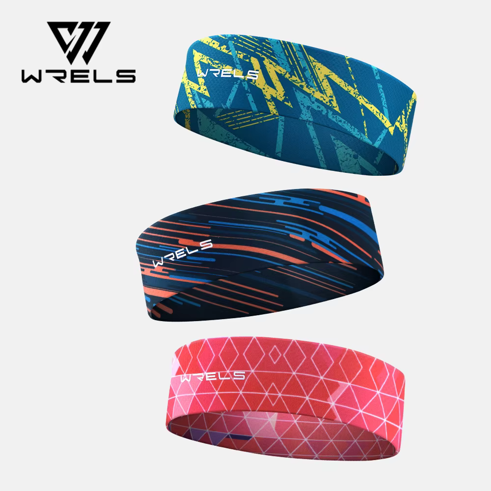 WRELS sport bandeau évacuant l'humidité entraînement bandeaux pour la course Yoga séchage rapide élastique mode Fitness