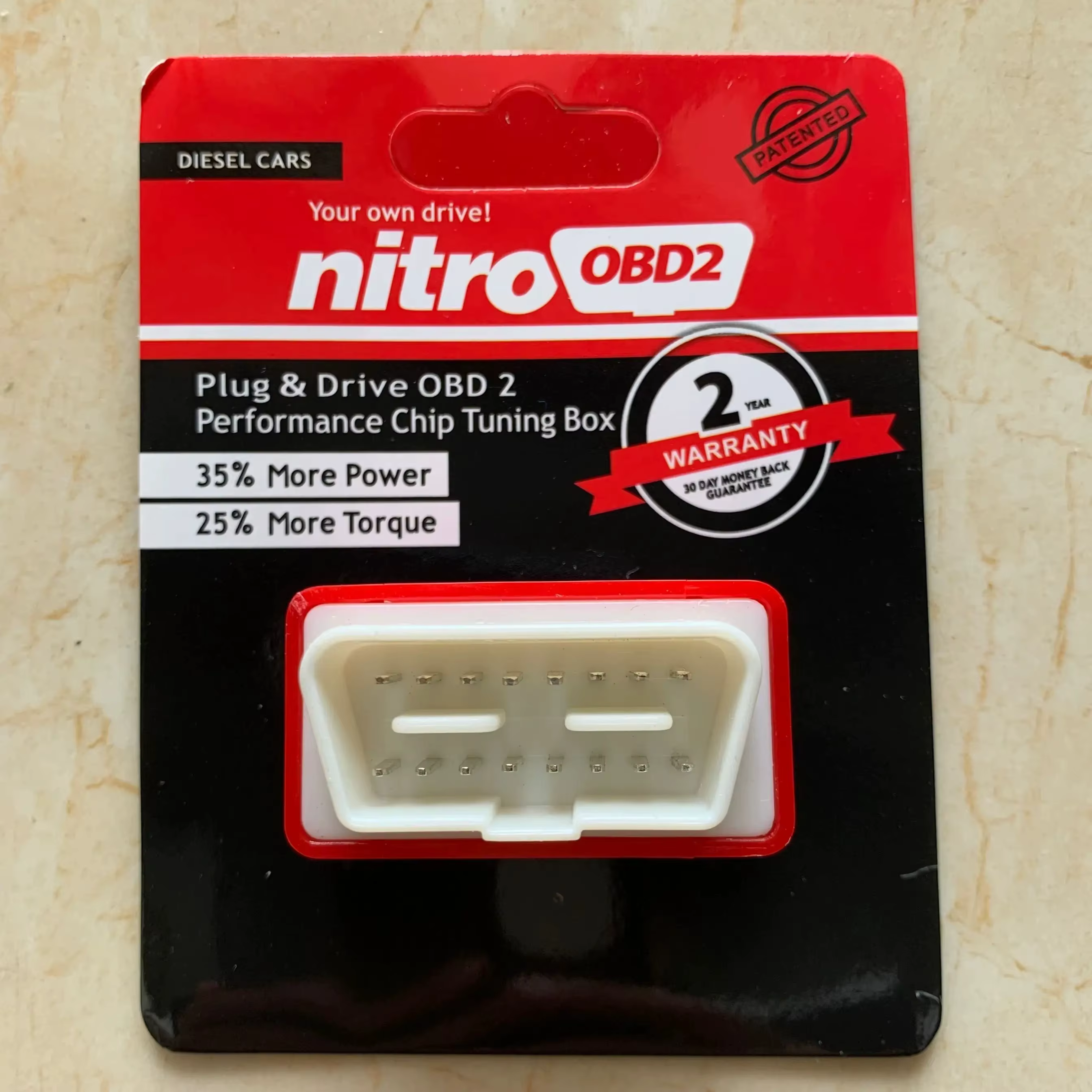 Boîte de réglage de puce NitroOBD2 Nitro OBD2, Interface de réglage de puce de Performance de prise et d'entraînement pour voitures à Benzine