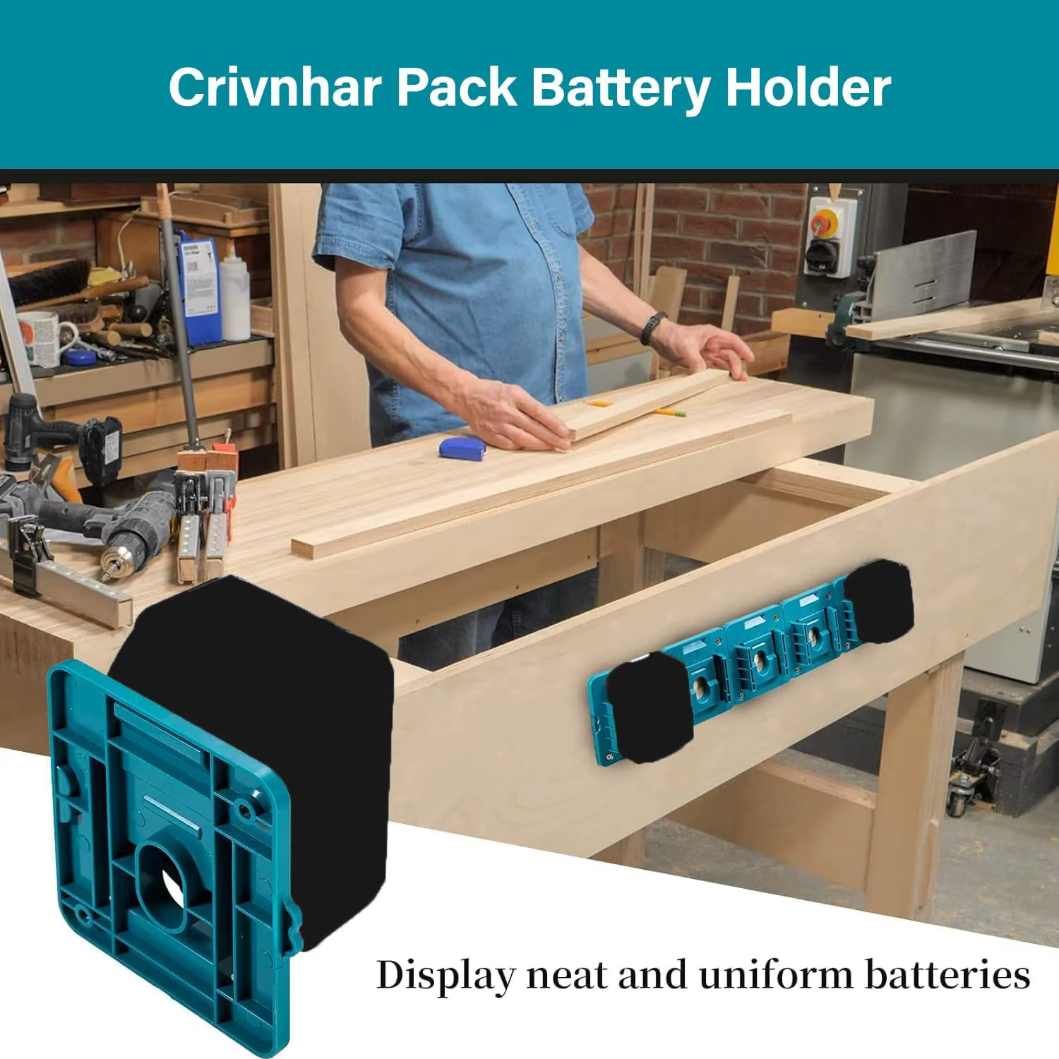 5 pièces support de batterie pour Makita 18V Li-ion batterie outils support de Machine support de stockage support mural pour BL1860 BL1850 (sans batterie)