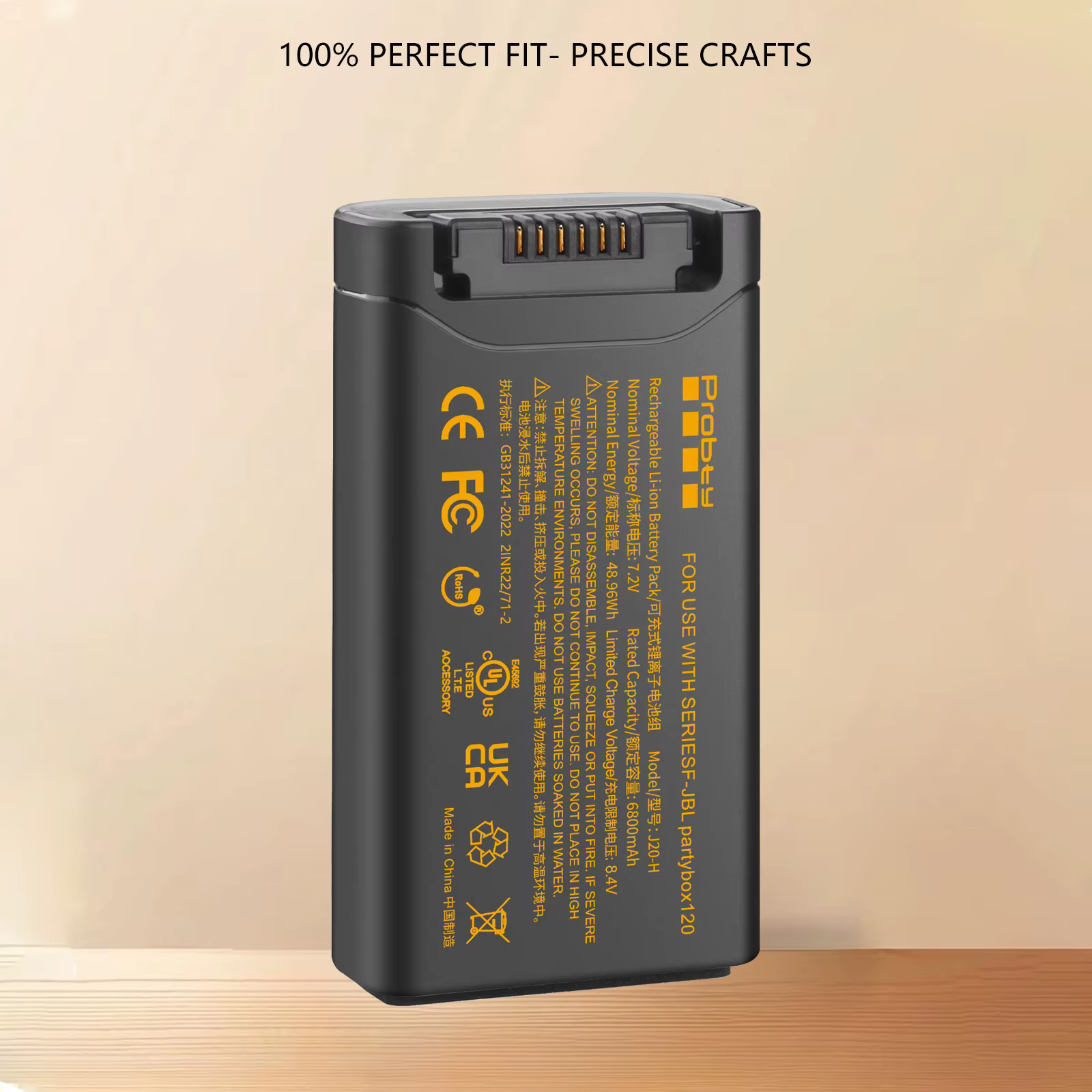 Batterie de remplacement 6800mAh pour batterie JBL 200, Compatible avec le haut-parleur Portable JBL PartyBox Club 120 uniquement