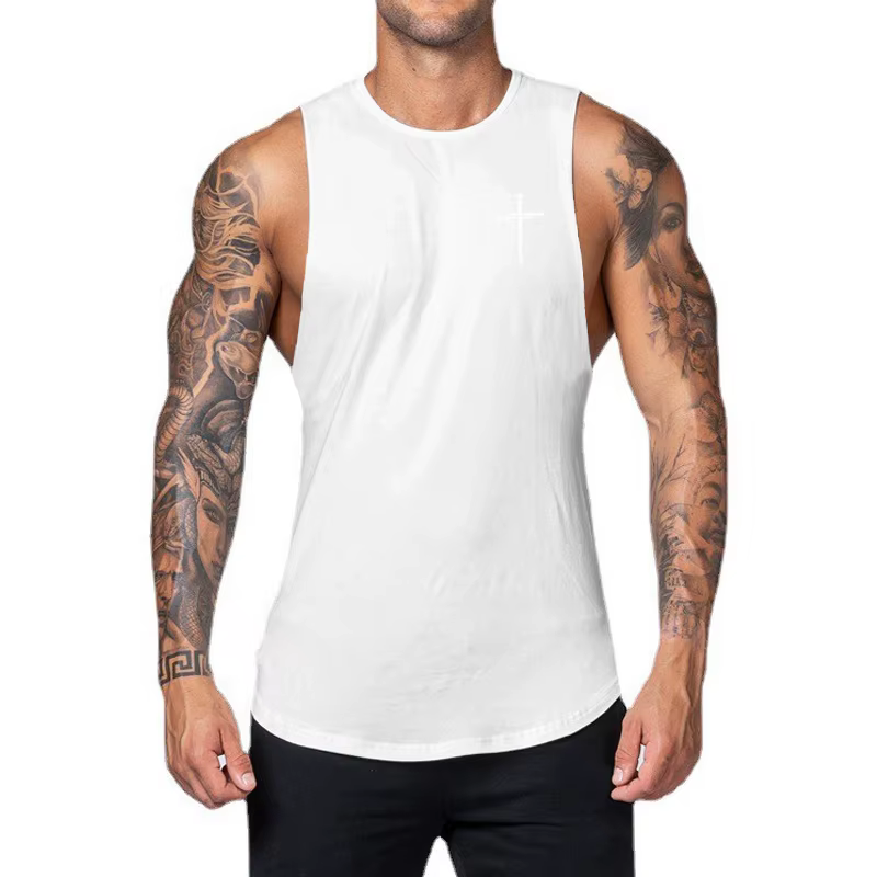 Vêtements de sport personnalisés imprimés croisés pour hommes