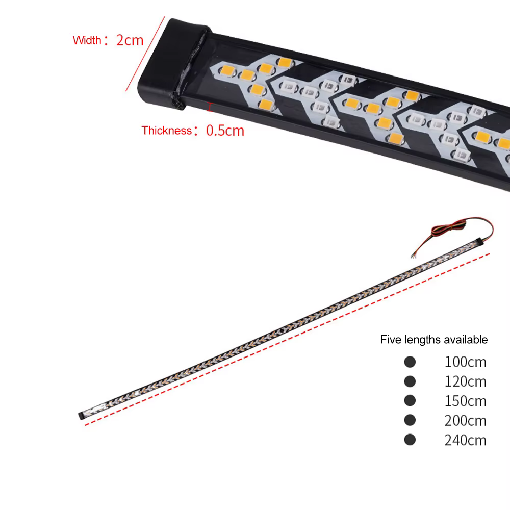Bande lumineuse LED pour hayon de voiture et camion, clignotant dynamique, feu stop, feu de recul, barre lumineuse arrière pour pick-up et Jeep 12-24V
