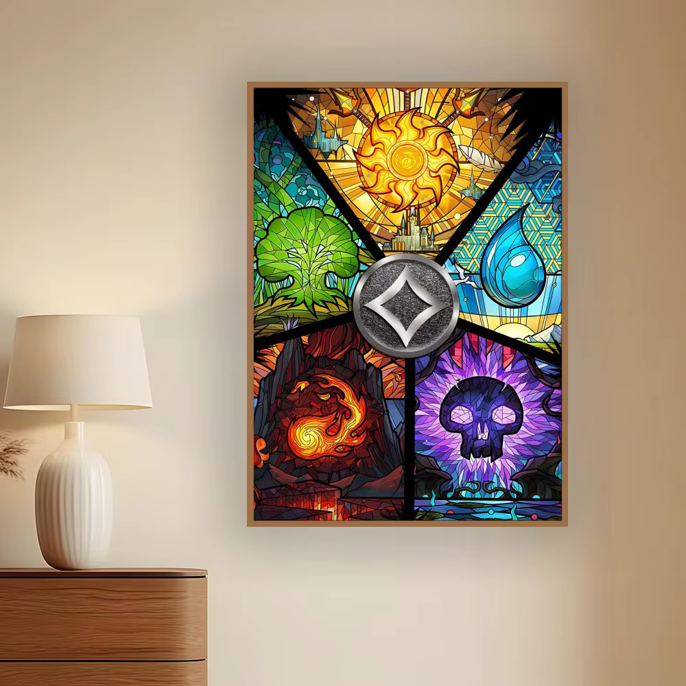 Affiches Magic The Gathering en aquarelle et graffiti, art mural amusant, cadeaux décoratifs pour salon, chambre à coucher