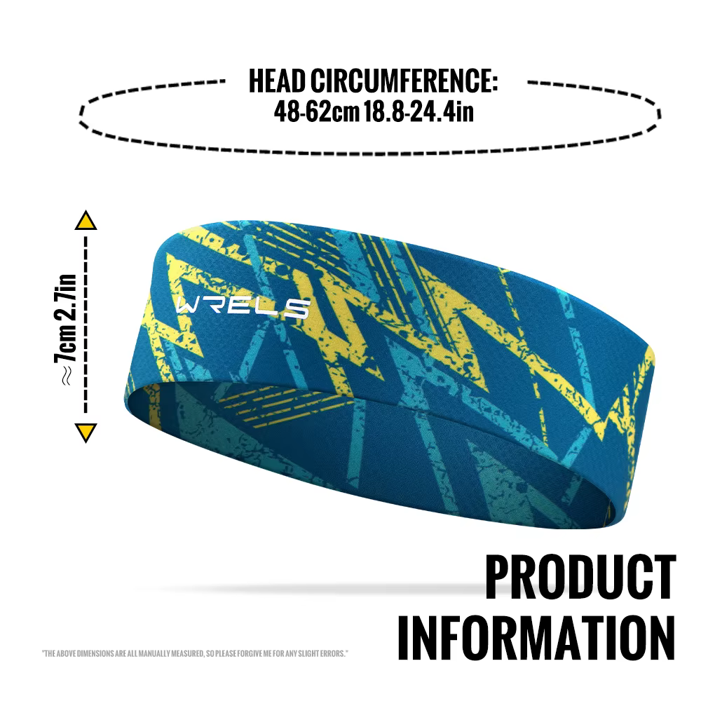 WRELS sport bandeau évacuant l'humidité entraînement bandeaux pour la course Yoga séchage rapide élastique mode Fitness